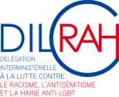 Logo DILRAH Délégation Interministérielle à la Lutte contre le Racisme, l'Antisémitisme et la Haine Anti-LGBTQ+
