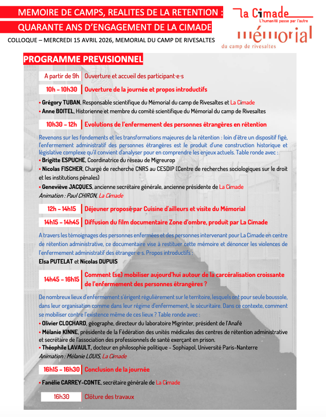 Programme de la journée